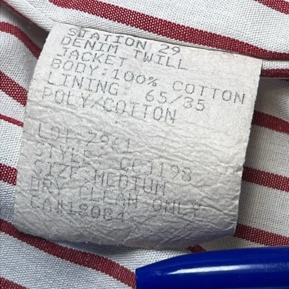 CP Rail Denim Varsity Jacket. Canadian Pacific railway Vintage Jacket. Medium - Picture 10 of 16